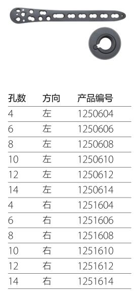 胫骨远端内侧万向加压锁定板-低切迹